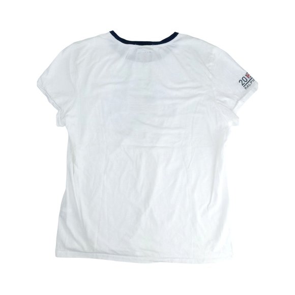 Ralph Lauren Olympic Top Women's Large White Short Sleeve 2012 American Flag New - Picture 2 of 8